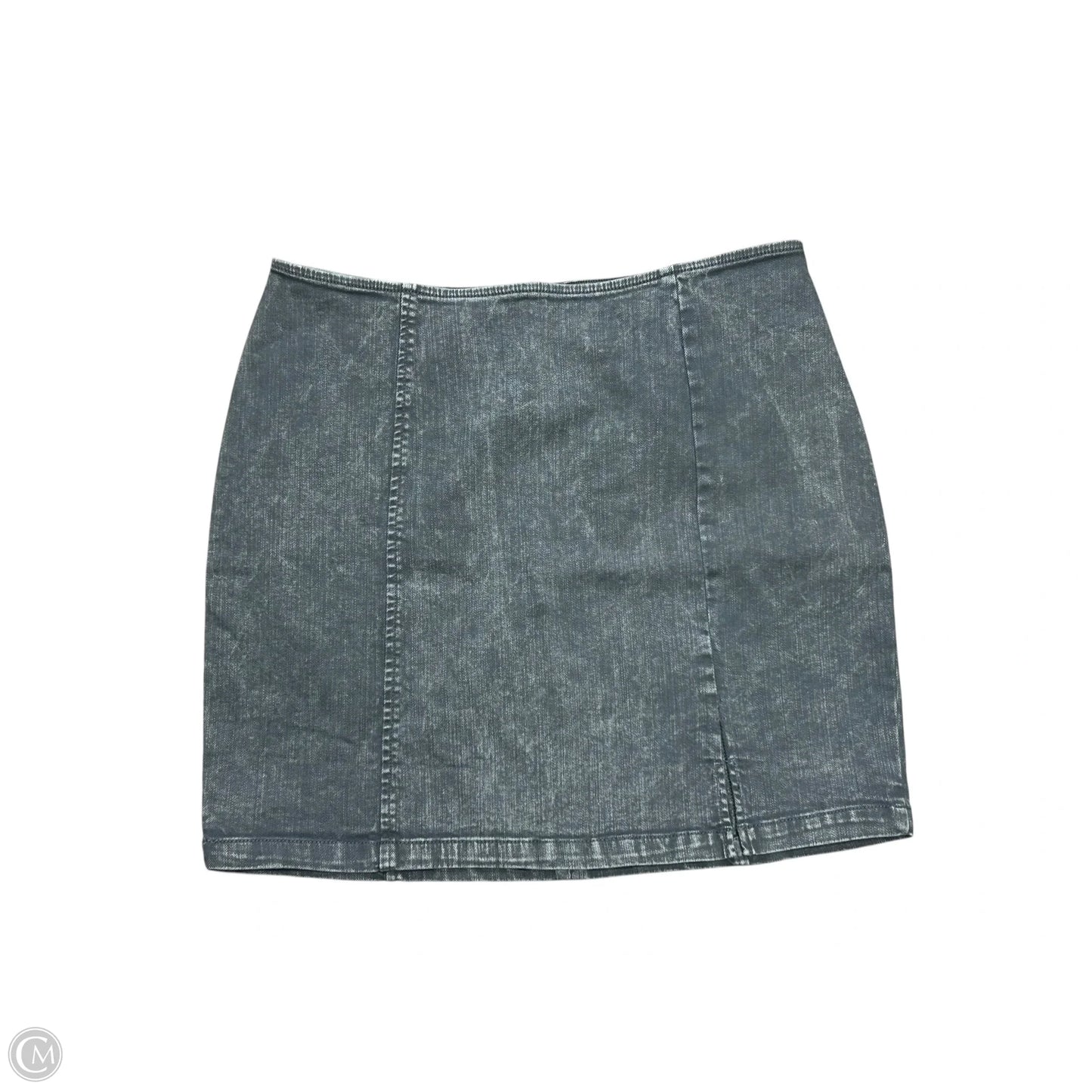 Skirt Mini & Short By Blue Blush In Grey Denim, Size: L
