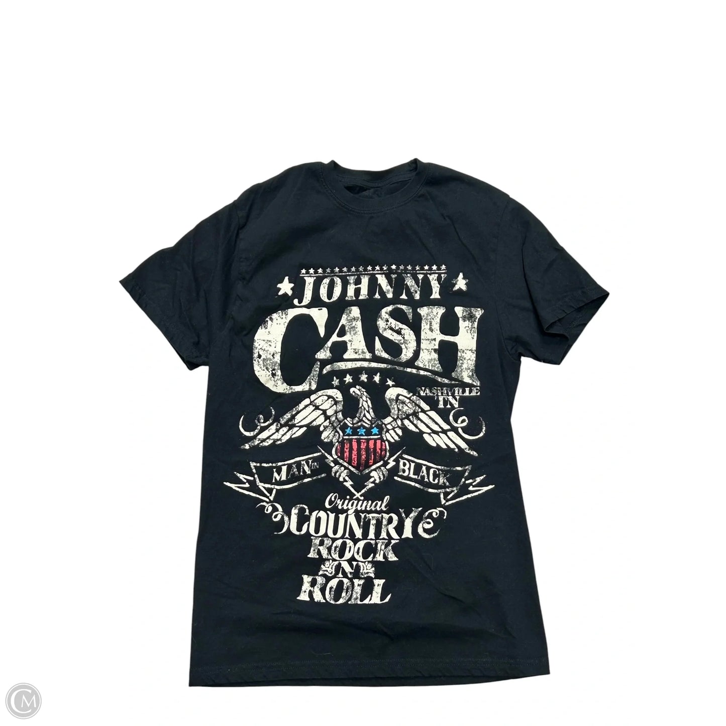 Top Short Sleeve By Clothes Mentor In Black, Size: S
