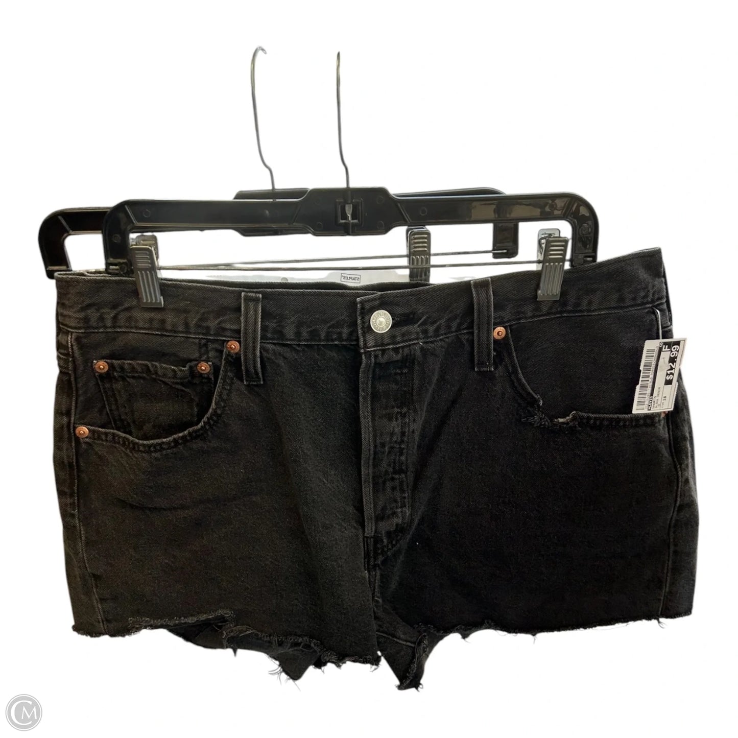 Shorts By Levis In Black Denim, Size: 18
