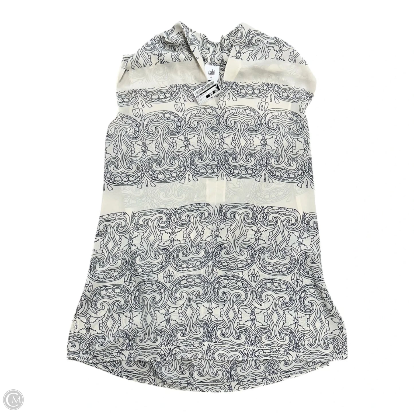Top Sleeveless By Cabi In White, Size: S