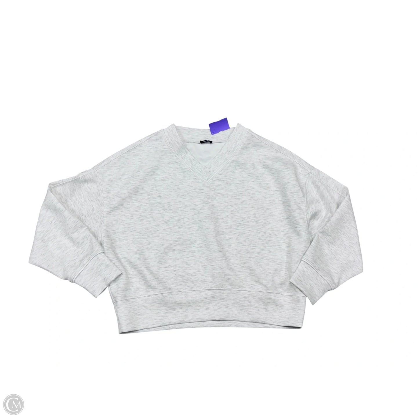 Sweatshirt Crewneck By Express In Grey, Size: S