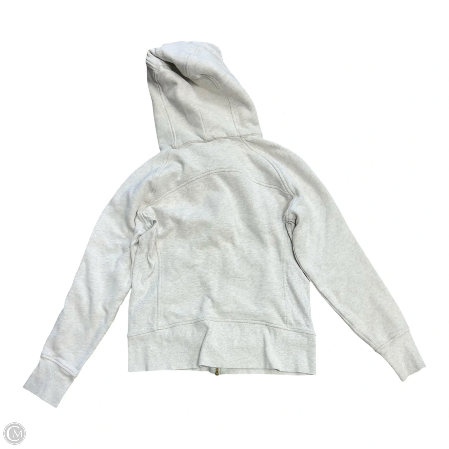 Athletic Sweatshirt Hoodie By Lululemon In Grey, Size: 10