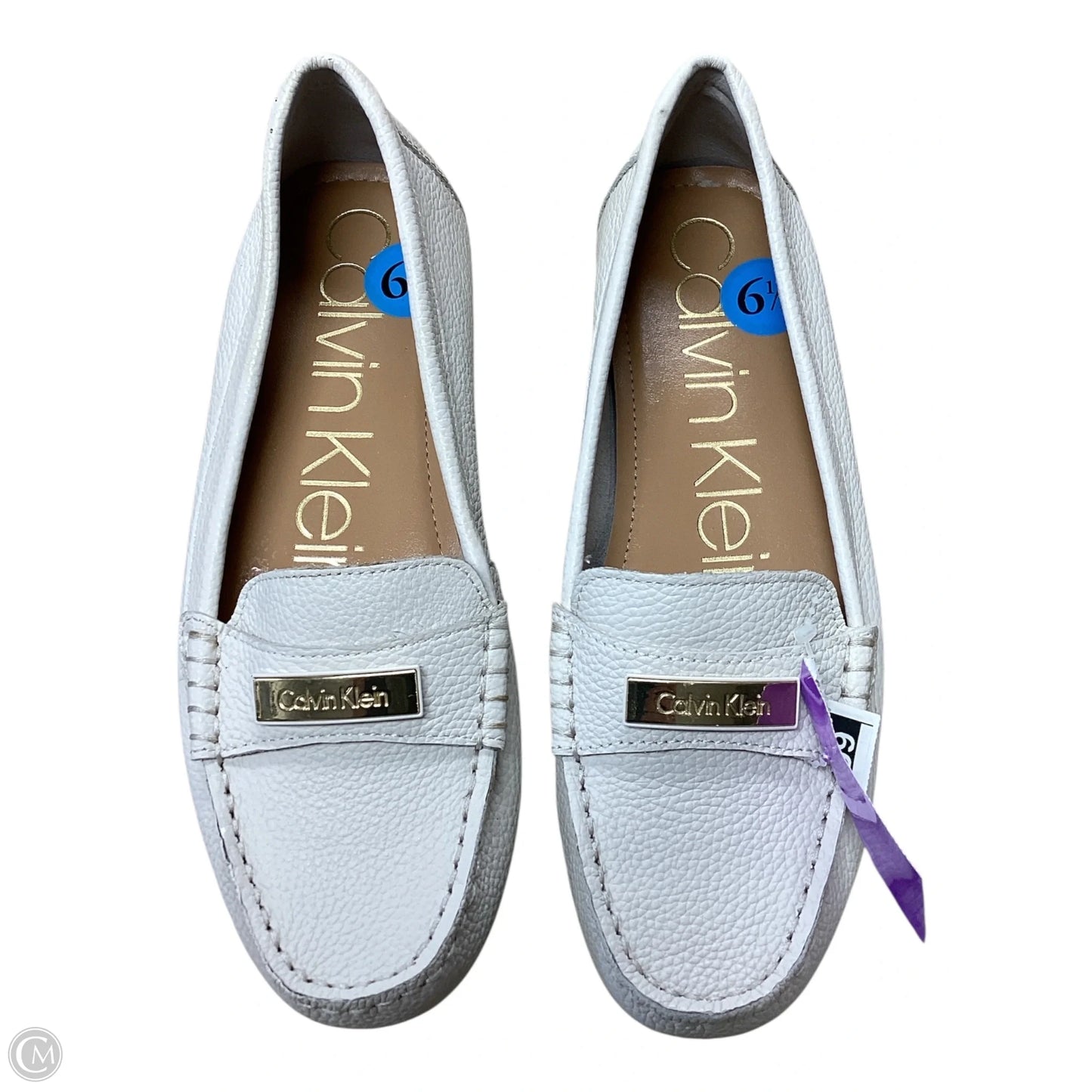 Shoes Flats By Calvin Klein In White, Size: 6.5