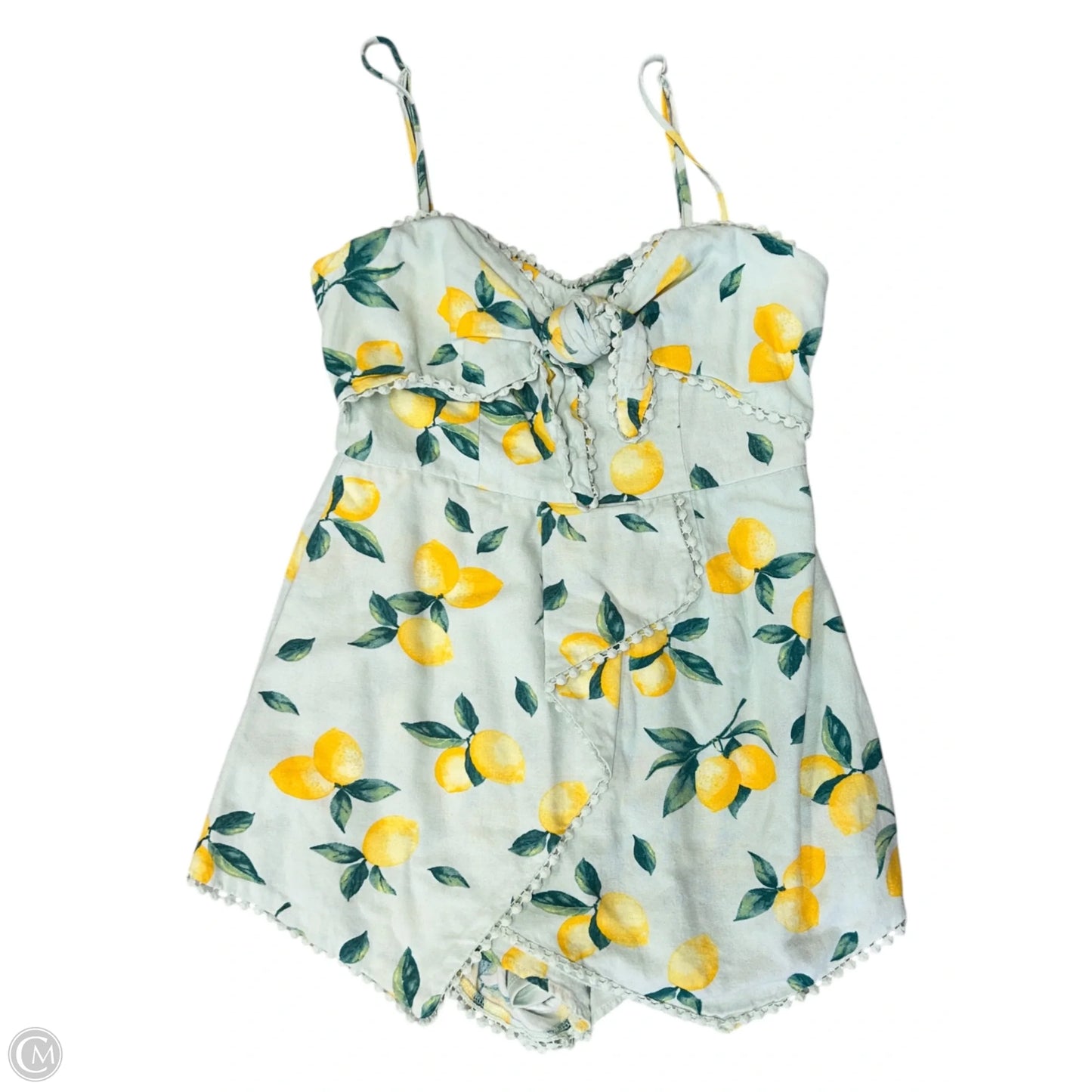 Romper By Mi Ami In Green & Yellow, Size: S