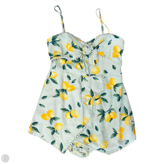 Romper By Mi Ami In Green & Yellow, Size: S