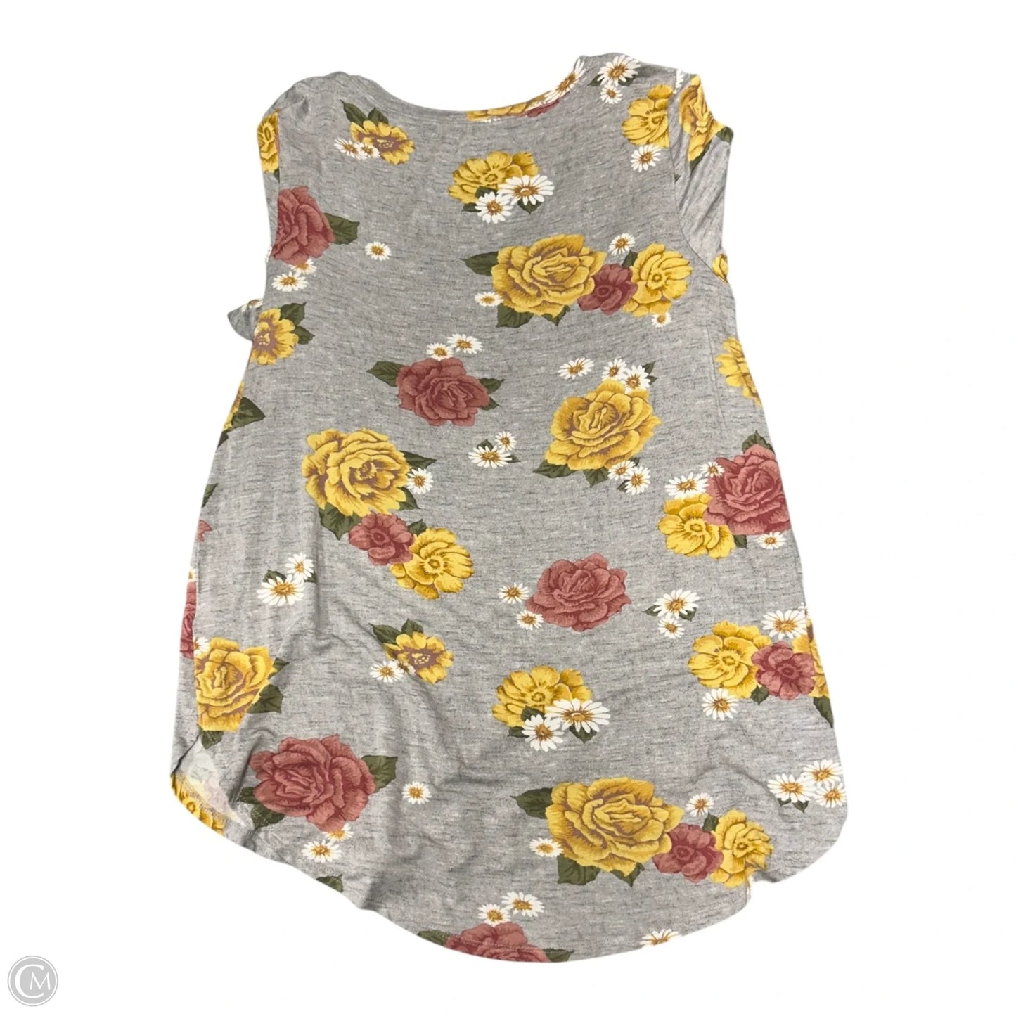 Top Short Sleeve Basic By Maurices In Floral Print, Size: L