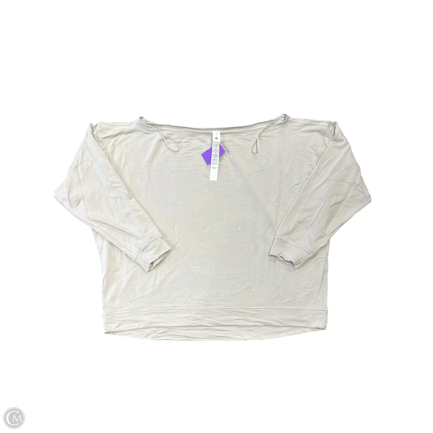 Top Long Sleeve By Lululemon In Grey, Size: L