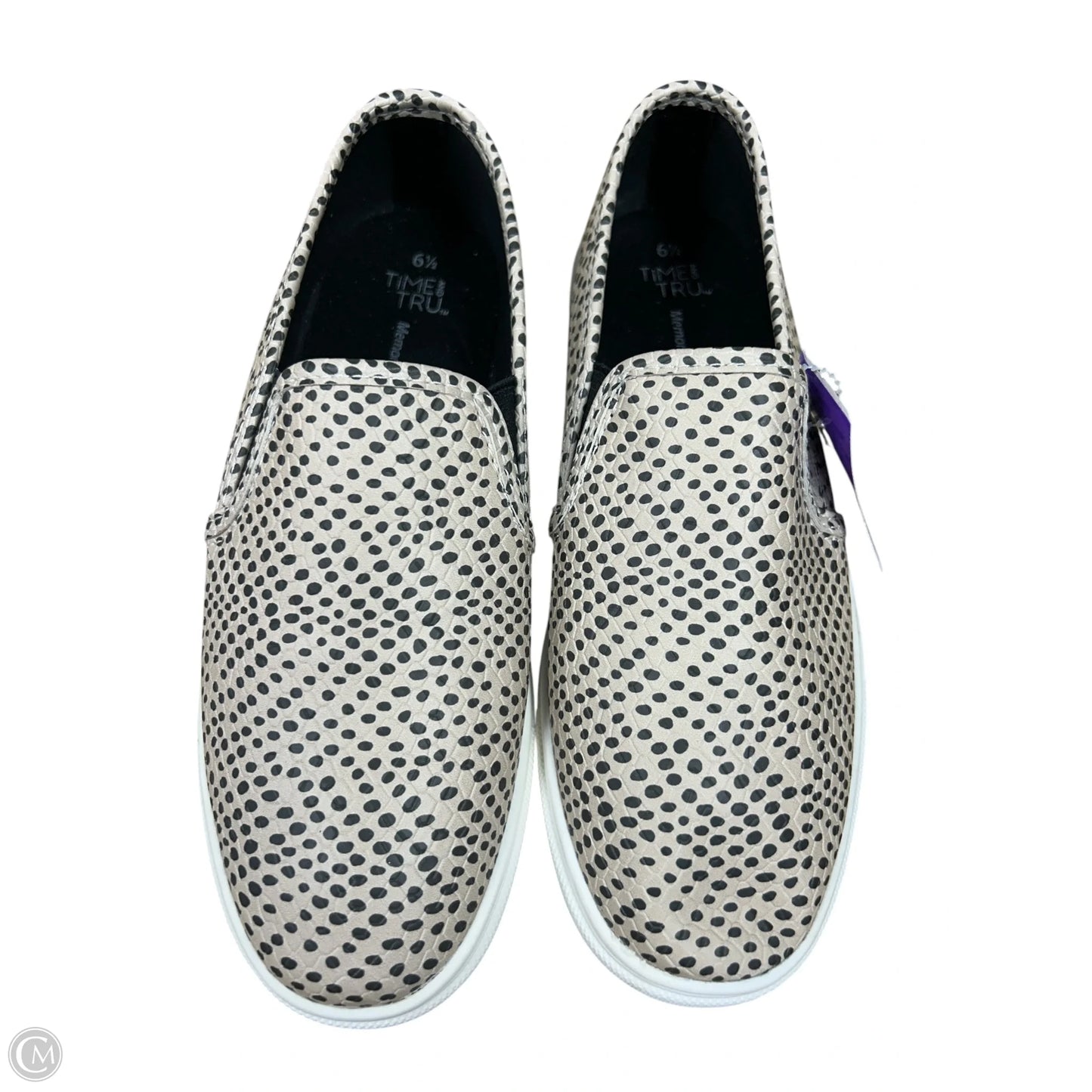 Shoes Flats By Time And Tru In Black & Cream, Size: 6.5