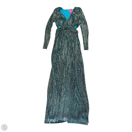 Dress Designer By Lilly Pulitzer In Blue & Gold, Size: 6