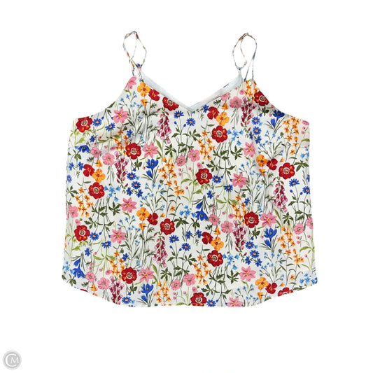Top Sleeveless By Skies Are Blue In Floral Print, Size: 1x