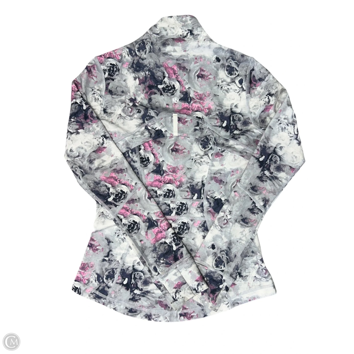 Athletic Top Long Sleeve Collar By Lululemon In Floral Print, Size: 6