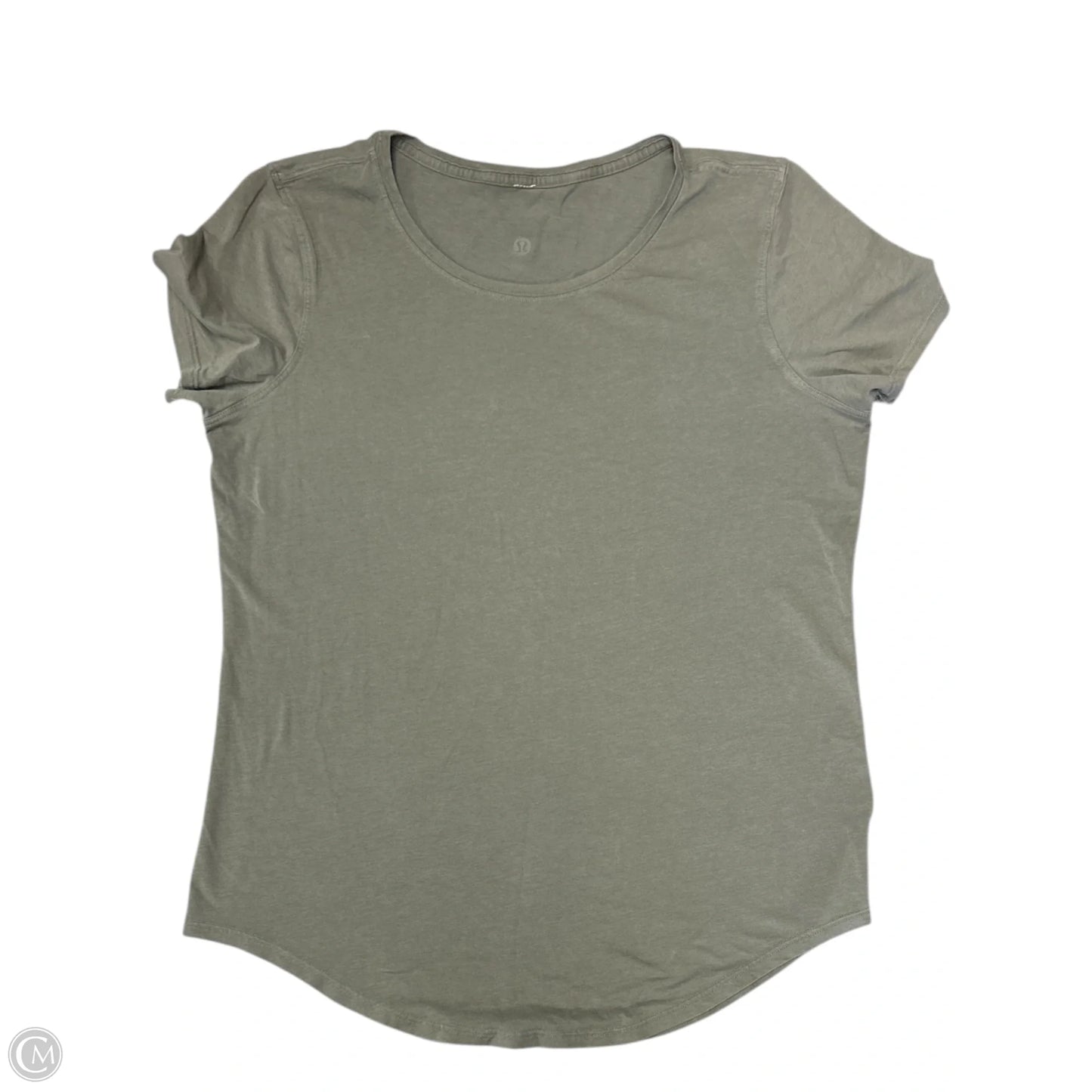 Athletic Top Short Sleeve By Lululemon In Green, Size: 8