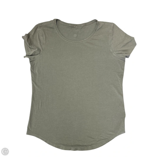 Athletic Top Short Sleeve By Lululemon In Green, Size: 8