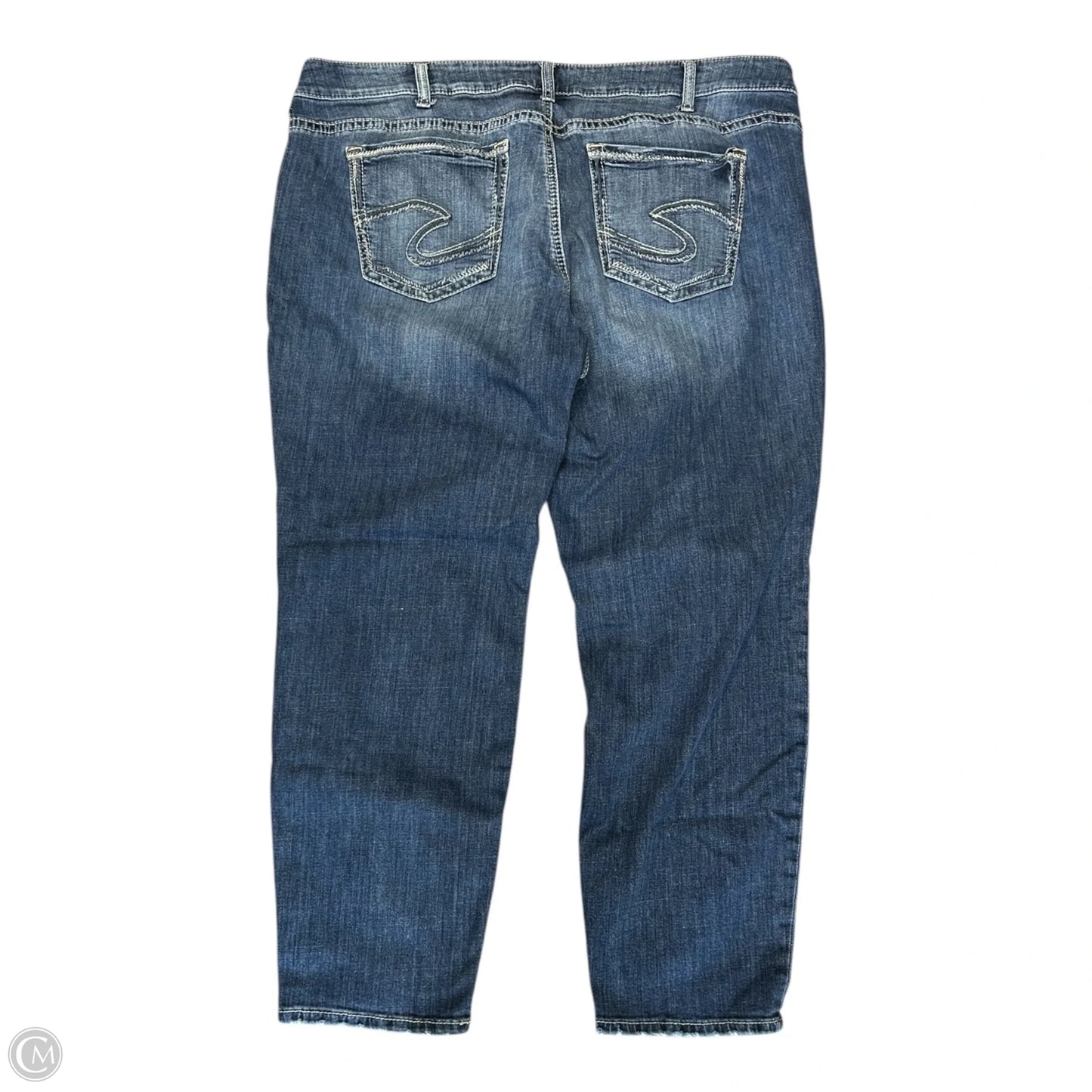 Jeans Boyfriend By Silver In Blue Denim, Size: 22