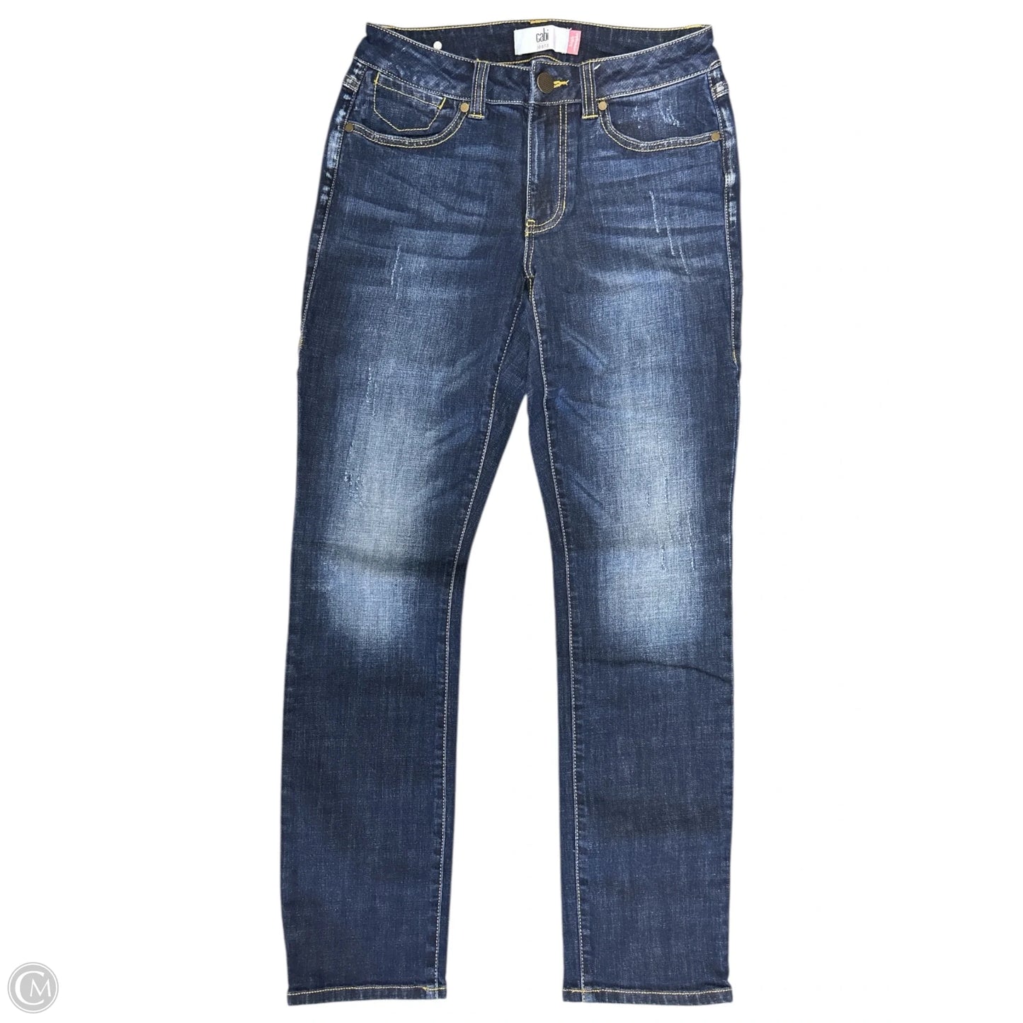 Jeans Straight By Cabi In Blue Denim, Size: 2