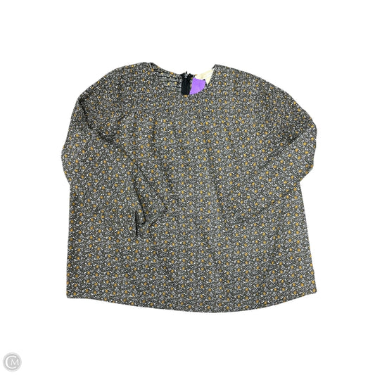 Top Long Sleeve By Michael By Michael Kors In Floral Print, Size: L