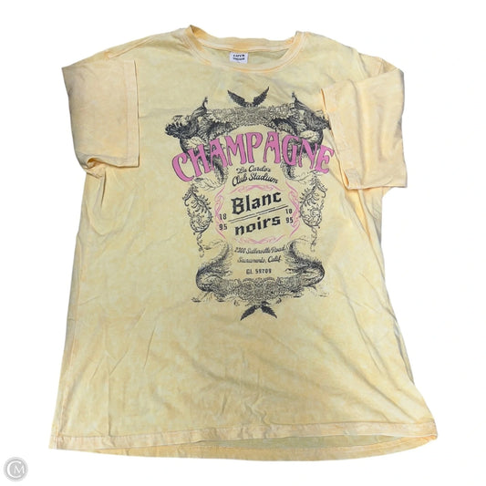 Top Short Sleeve By Cmc In Yellow, Size: M