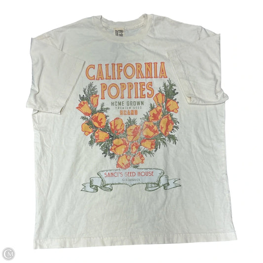 Top Short Sleeve By Free People In Cream, Size: M