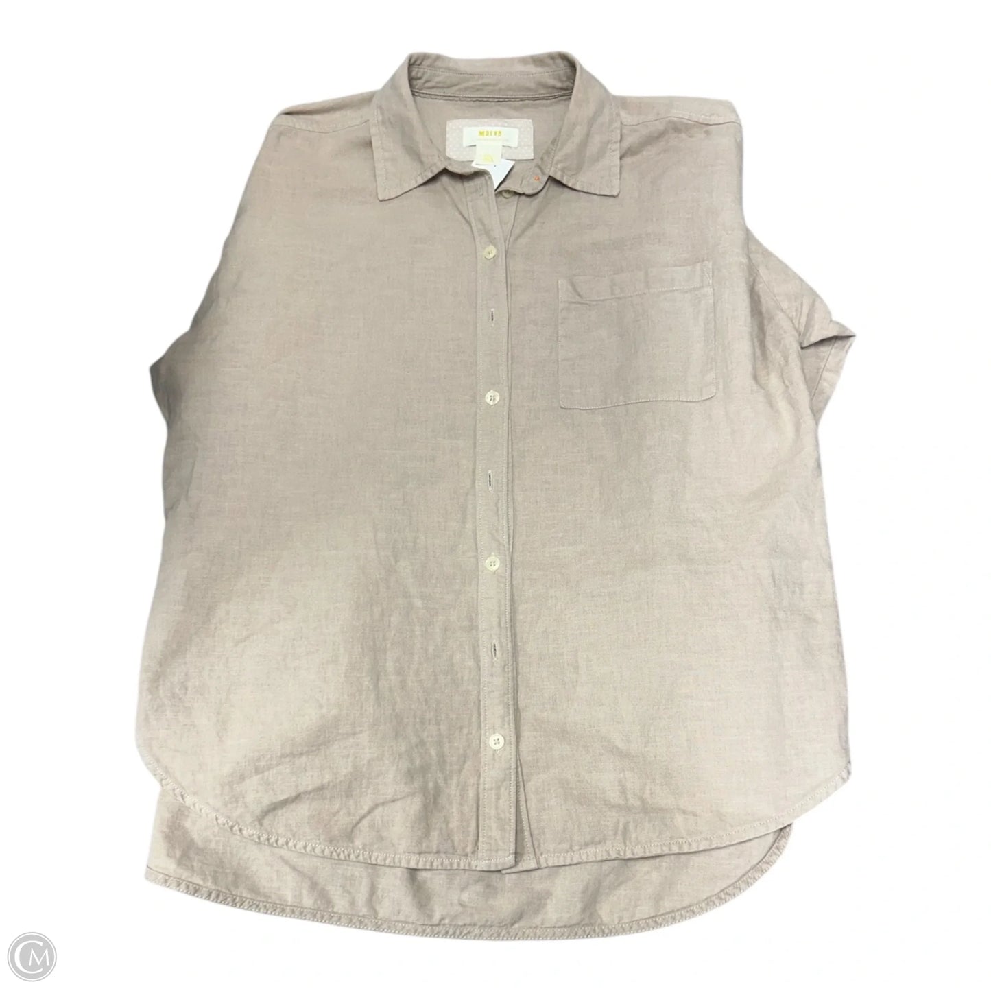 Blouse Long Sleeve By Maeve In Brown, Size: Xs