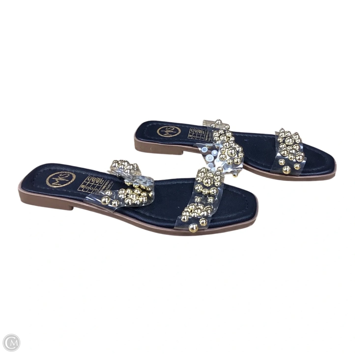 Sandals Flats By Clothes Mentor In Gold, Size: 8