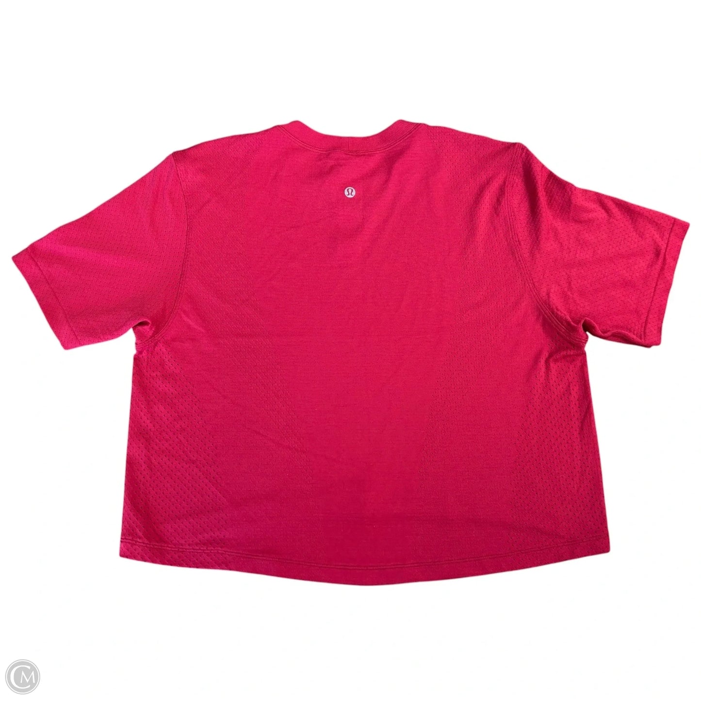 Athletic Top Short Sleeve By Lululemon In Pink, Size: 10