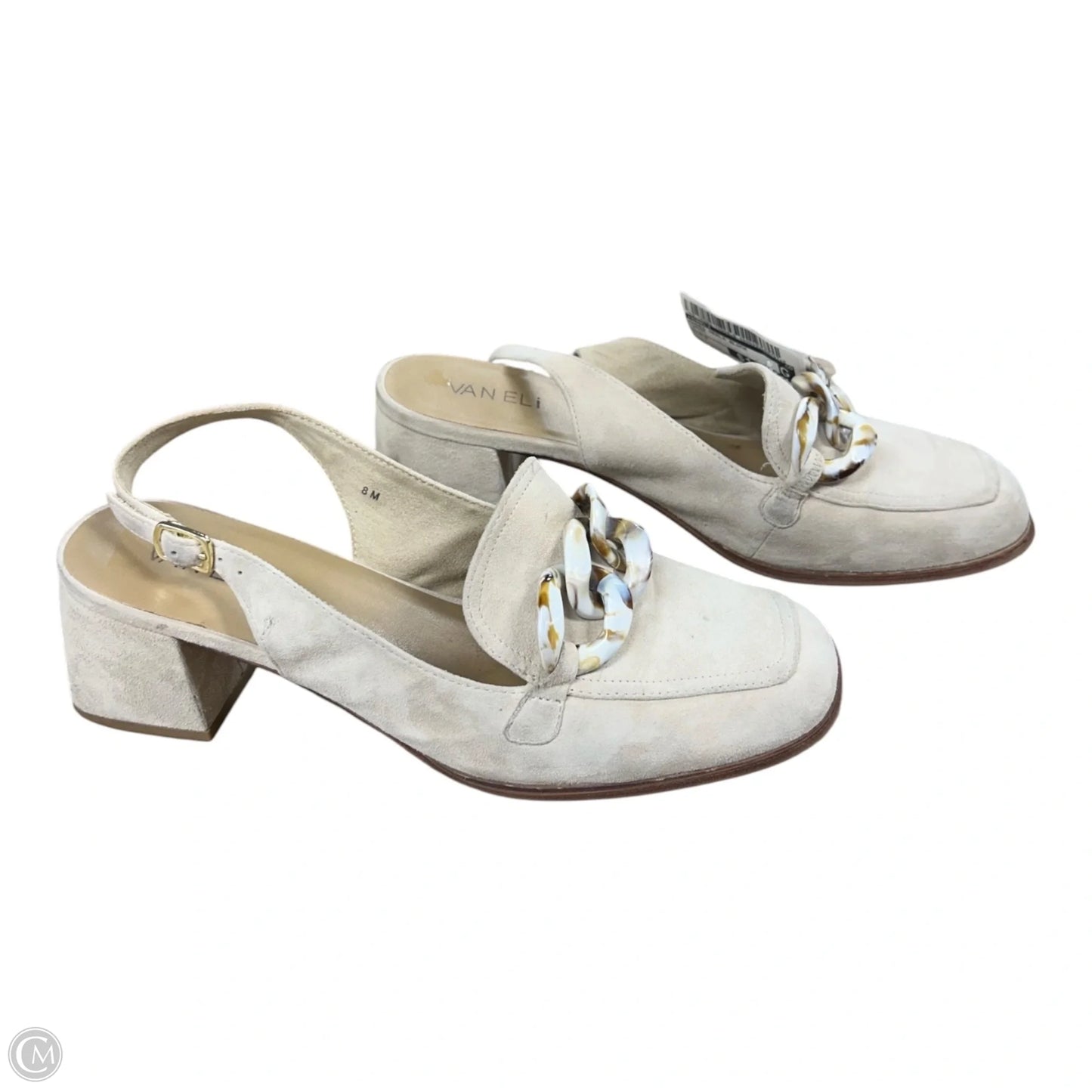 Shoes Heels Block By Vaneli In Cream, Size: 7