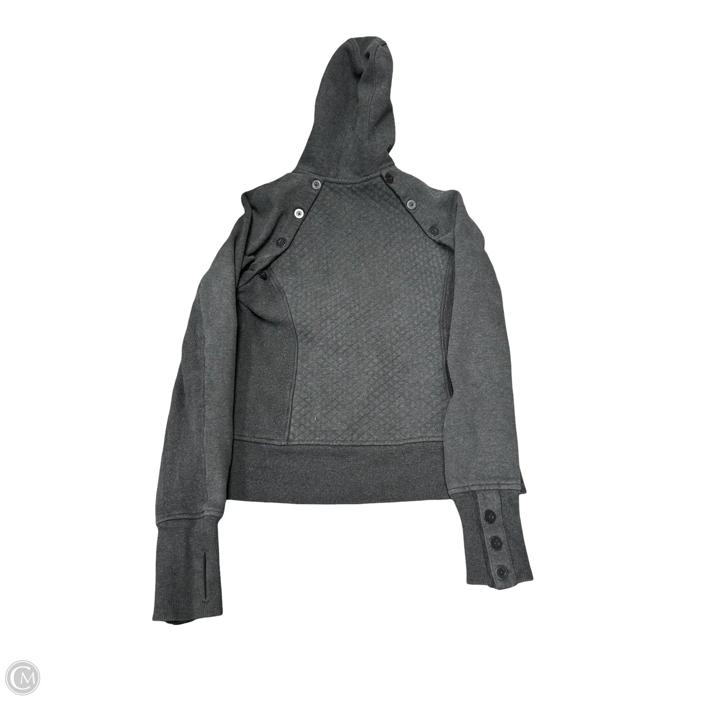 Athletic Sweatshirt Hoodie By Lululemon In Grey, Size: 8