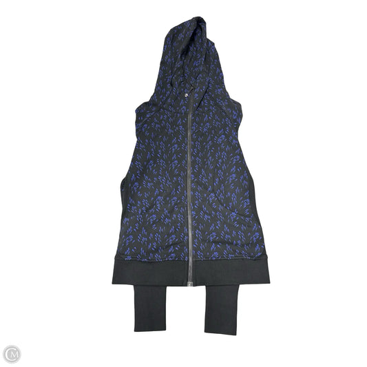 Athletic Sweatshirt Hoodie By Lululemon In Black & Blue, Size: 6