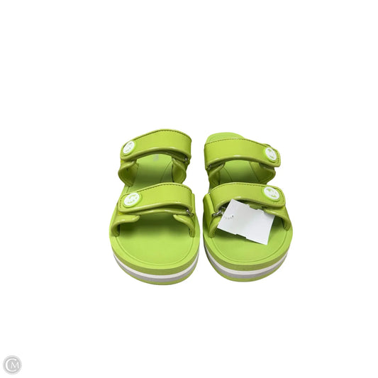 Sandals Flats By Michael By Michael Kors In Green, Size: 9