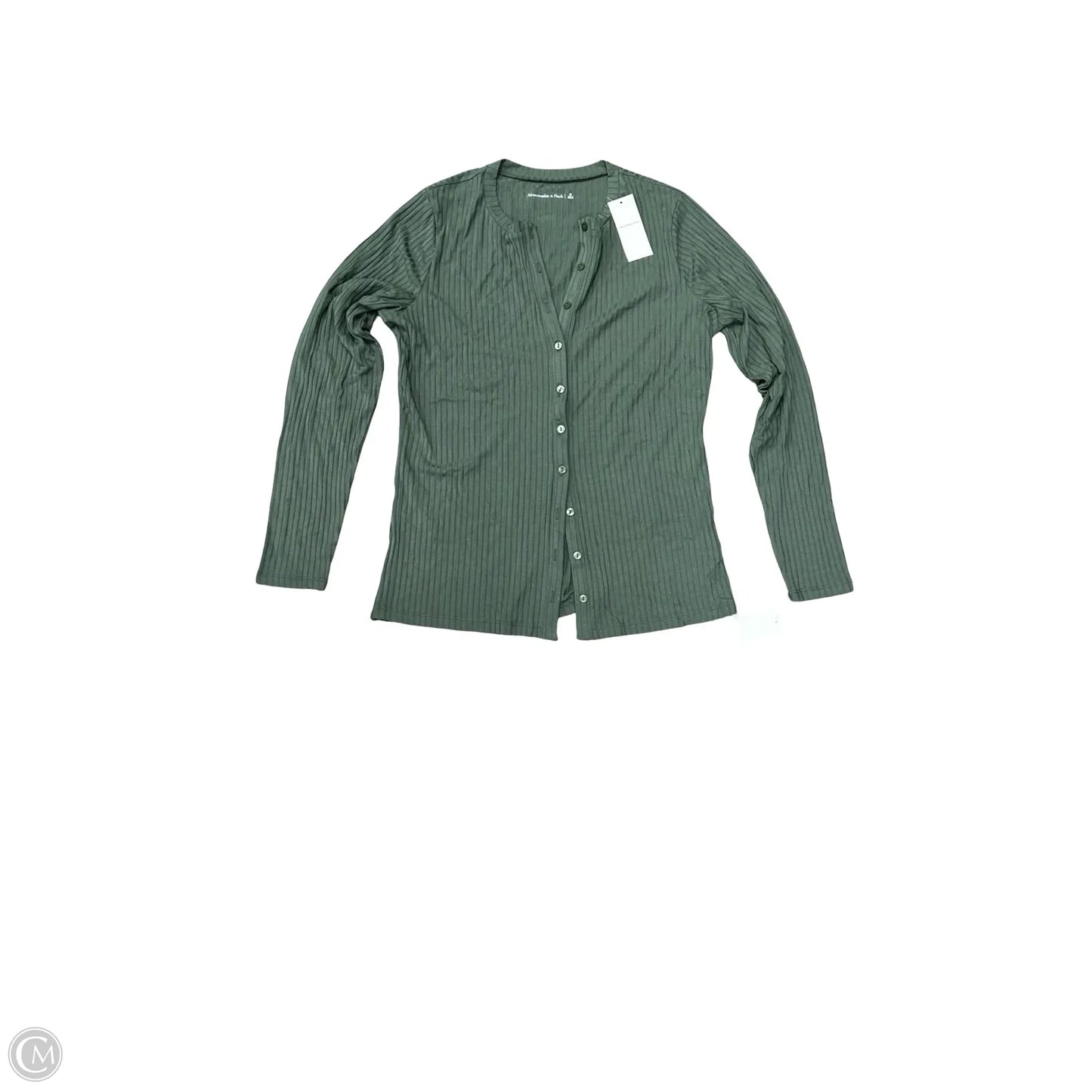 Top Long Sleeve By Abercrombie And Fitch In Green, Size: M