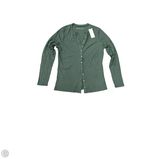Top Long Sleeve By Abercrombie And Fitch In Green, Size: M
