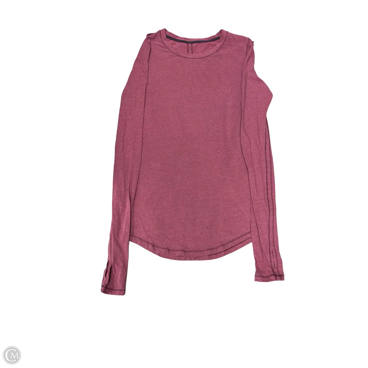 Athletic Top Long Sleeve Crewneck By Lululemon In Purple, Size: 8
