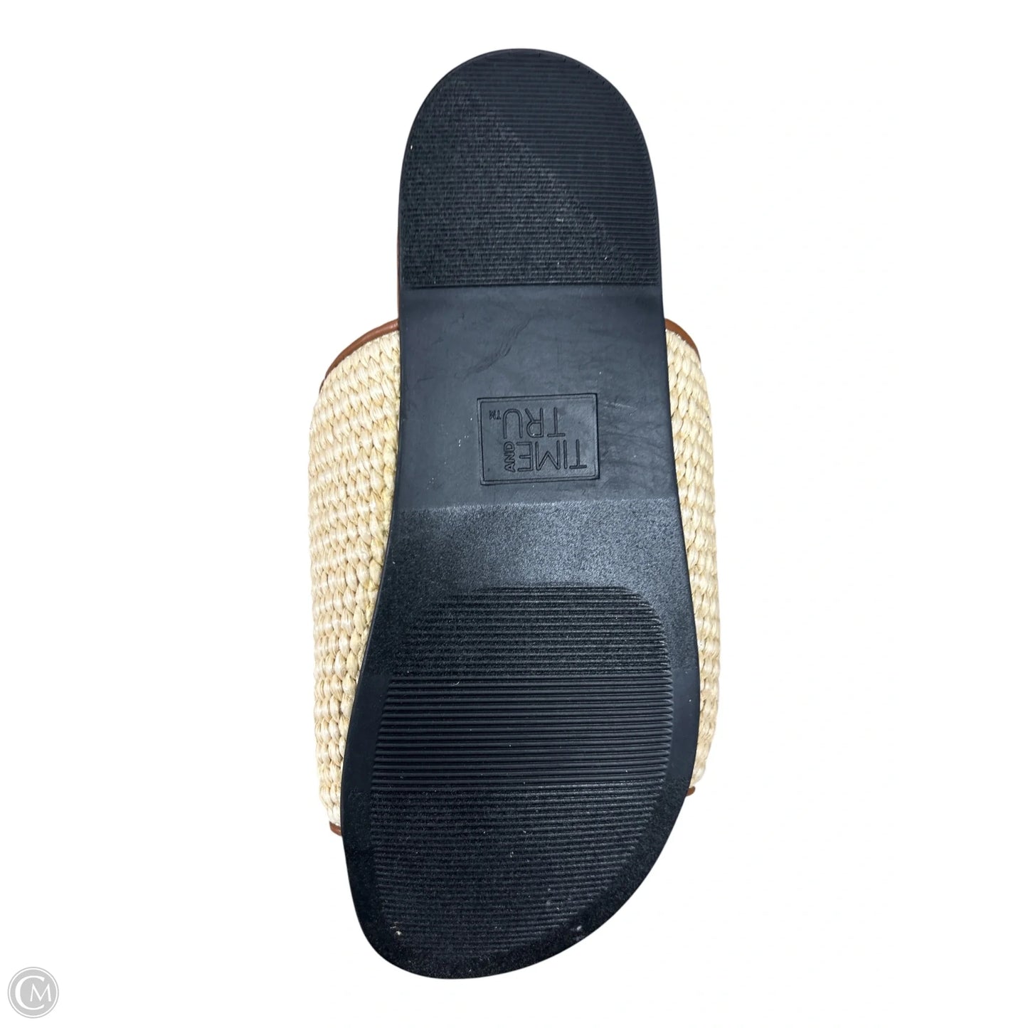 Sandals Flats By Time And Tru In Brown & Cream, Size: 7