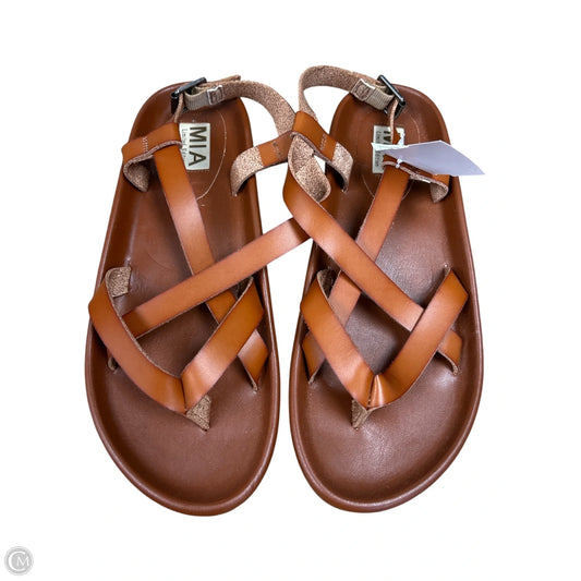 Sandals Flats By Mia In Brown, Size: 8