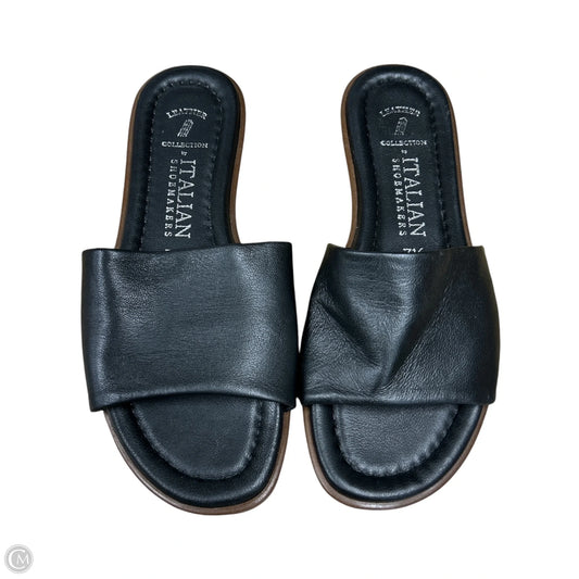 Sandals Flats By Italian Shoemakers In Black, Size: 7.5