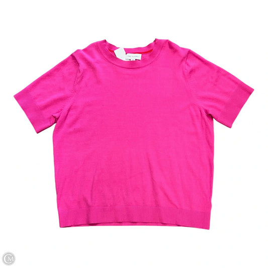 Top Short Sleeve By Free Assembly In Pink, Size: Xxl
