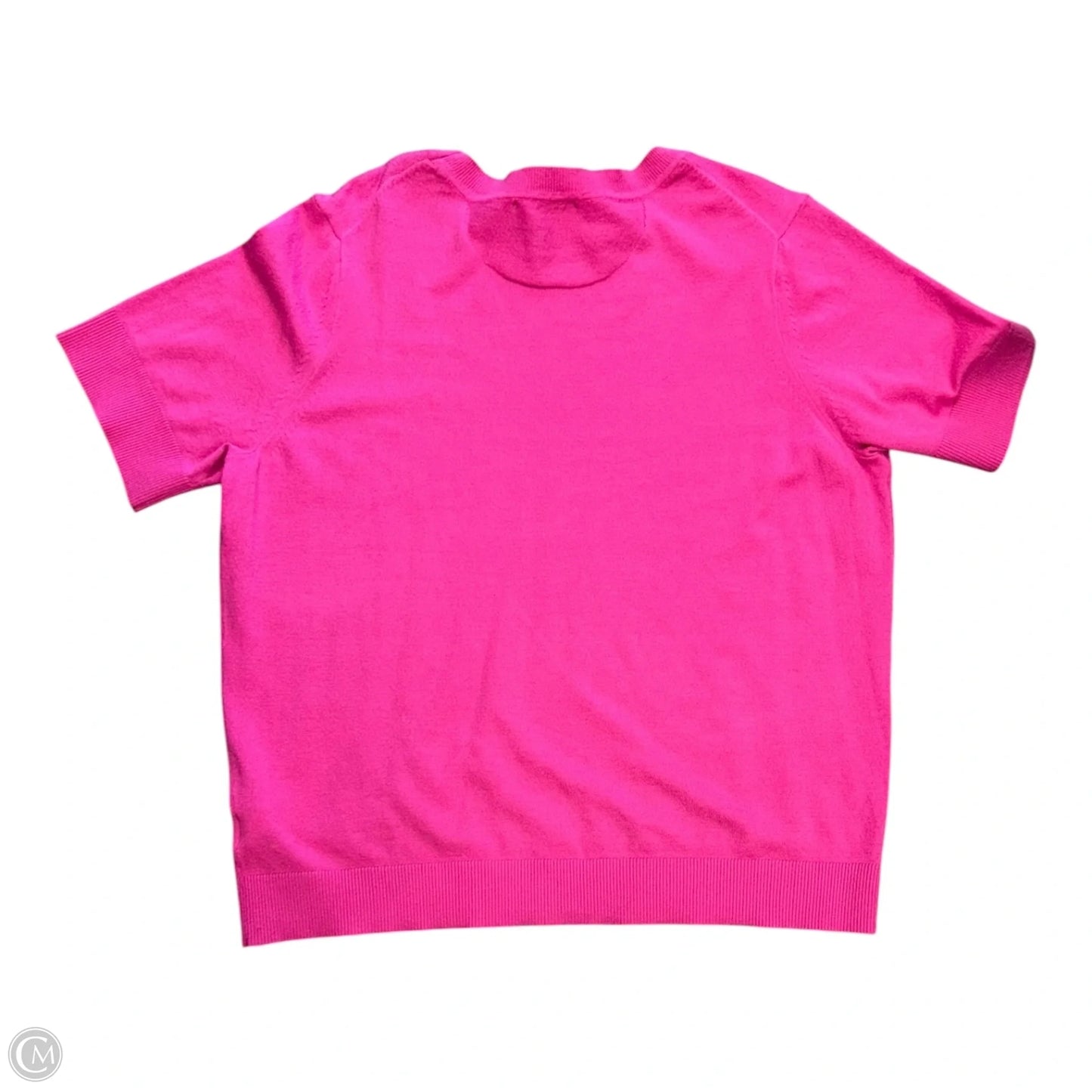 Top Short Sleeve By Free Assembly In Pink, Size: Xxl
