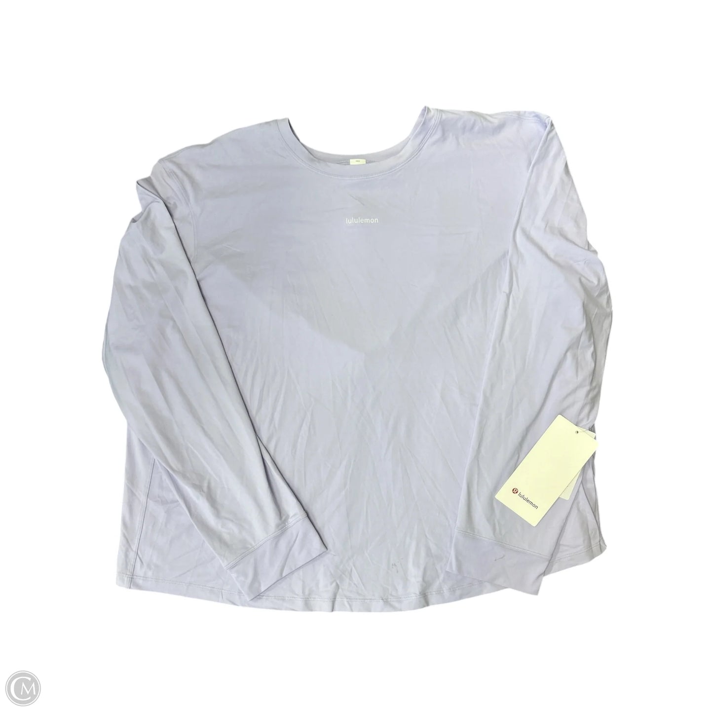 Athletic Top Long Sleeve Crewneck By Lululemon In Purple, Size: Xl