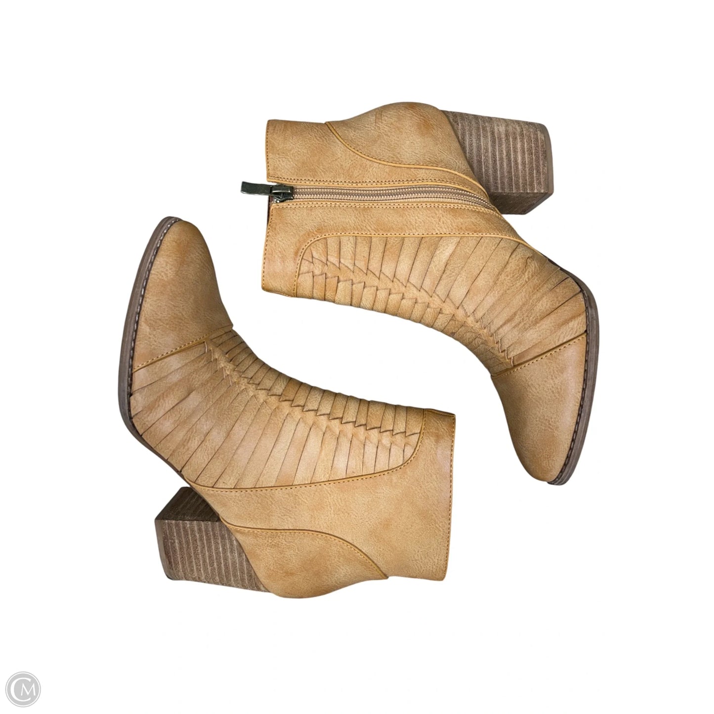 Boots Ankle Heels By Cmc In Copper, Size: 8