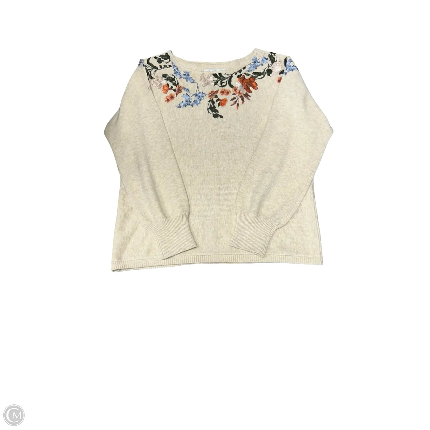 Sweater By Chicos In Floral Print, Size: S