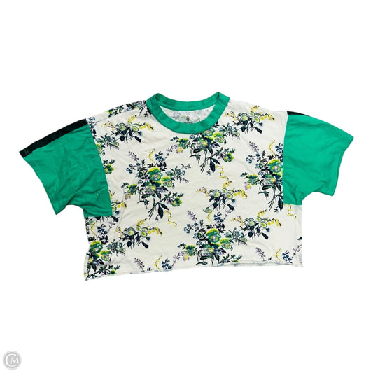Top Short Sleeve By Free People In Floral Print, Size: S