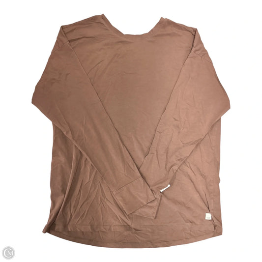 Athletic Top Long Sleeve Crewneck By Vuori In Brown, Size: S