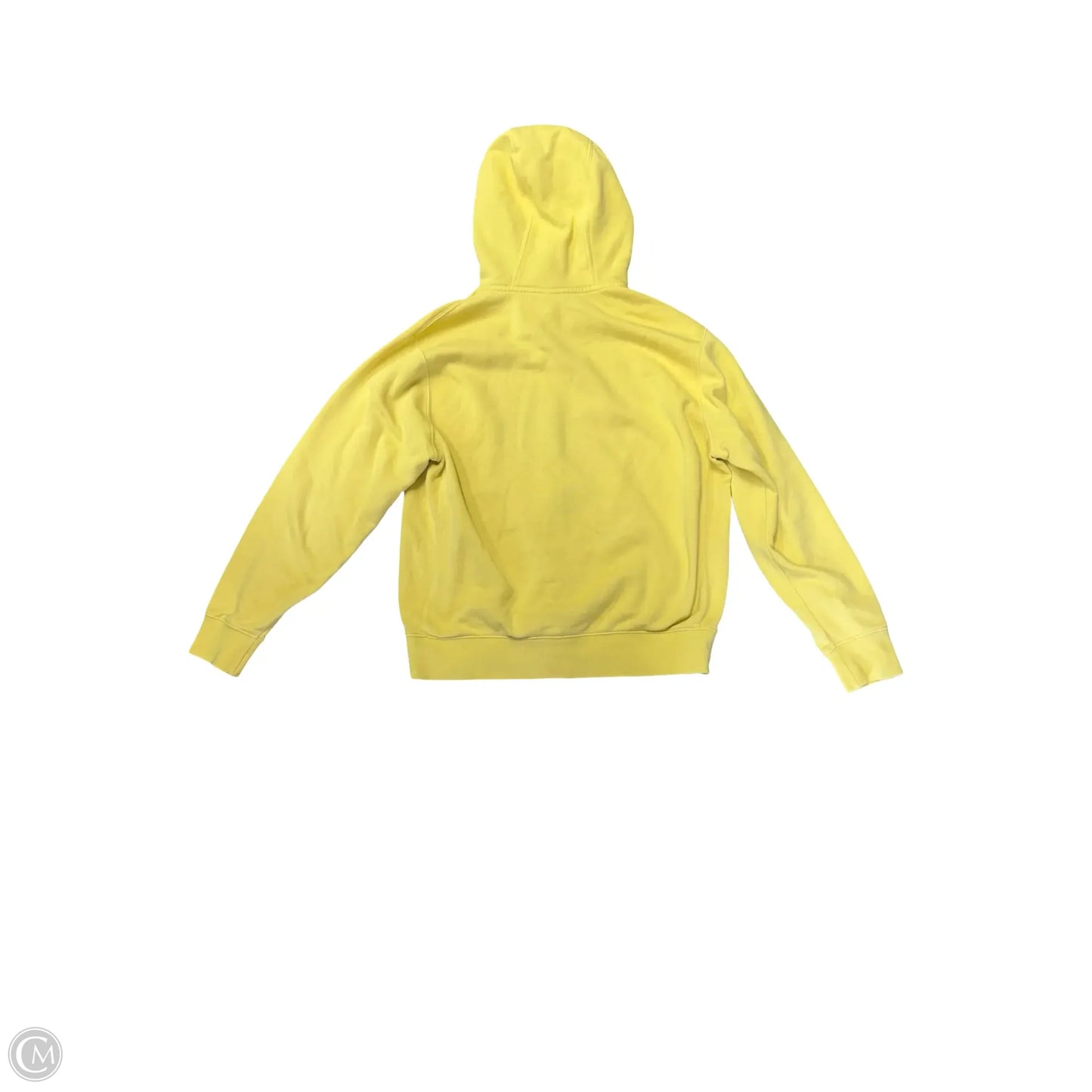 Athletic Sweatshirt Hoodie By Nike In Yellow, Size: M