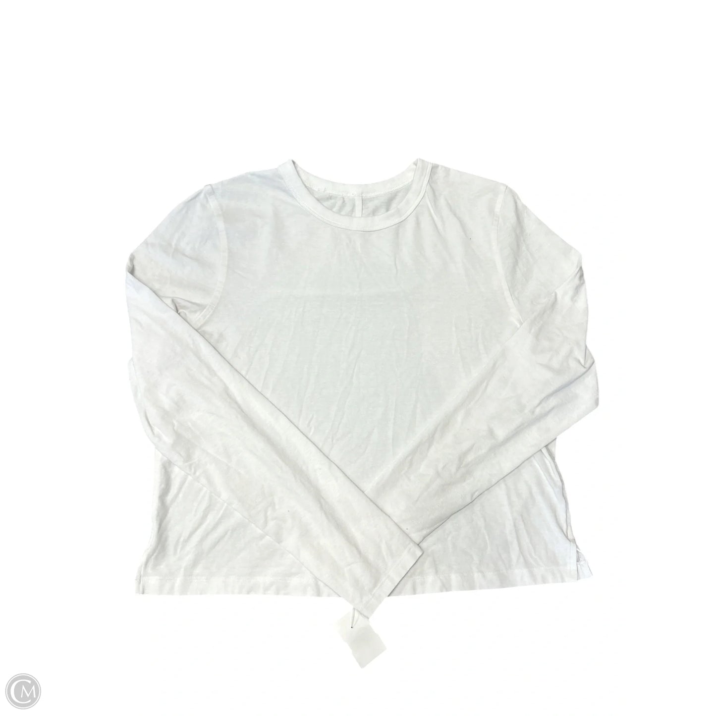 Athletic Top Long Sleeve Crewneck By Lululemon In White, Size: 6