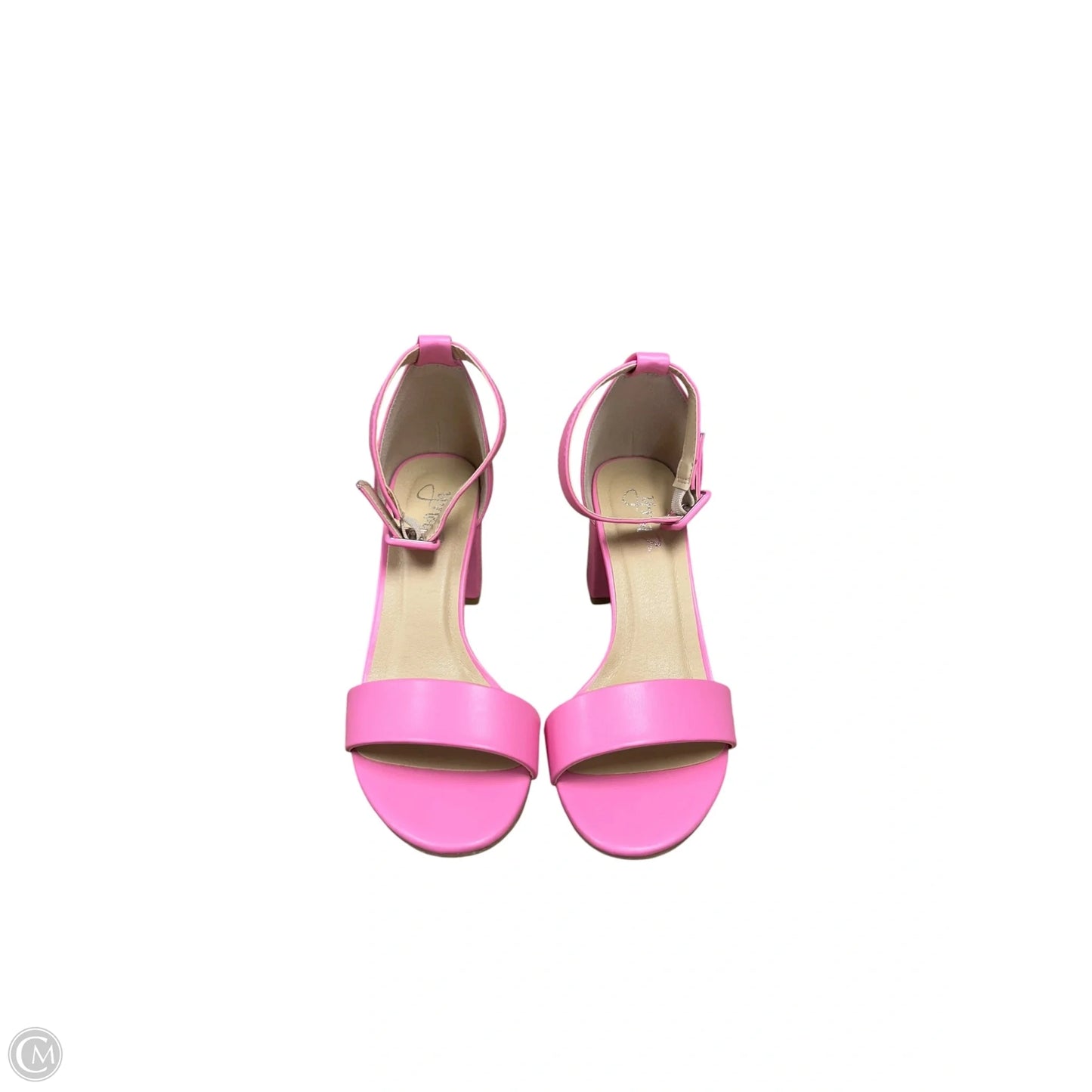 Shoes Heels Block By Ya In Pink, Size: 5.5