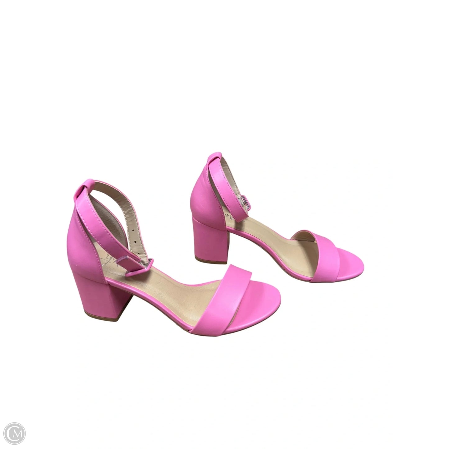 Shoes Heels Block By Ya In Pink, Size: 5.5