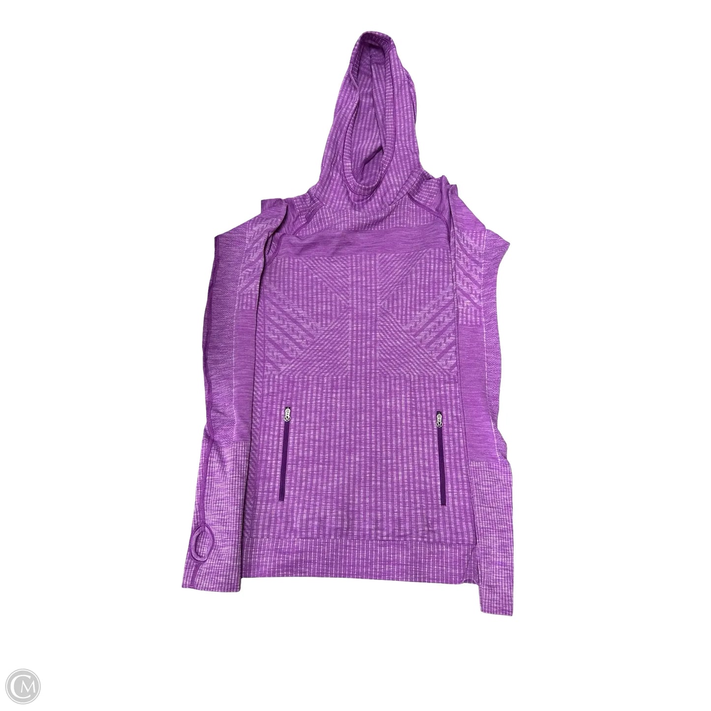 Athletic Top Long Sleeve Hoodie By Lululemon In Purple, Size: 4