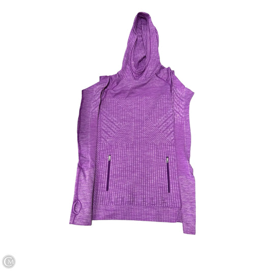Athletic Top Long Sleeve Hoodie By Lululemon In Purple, Size: 4