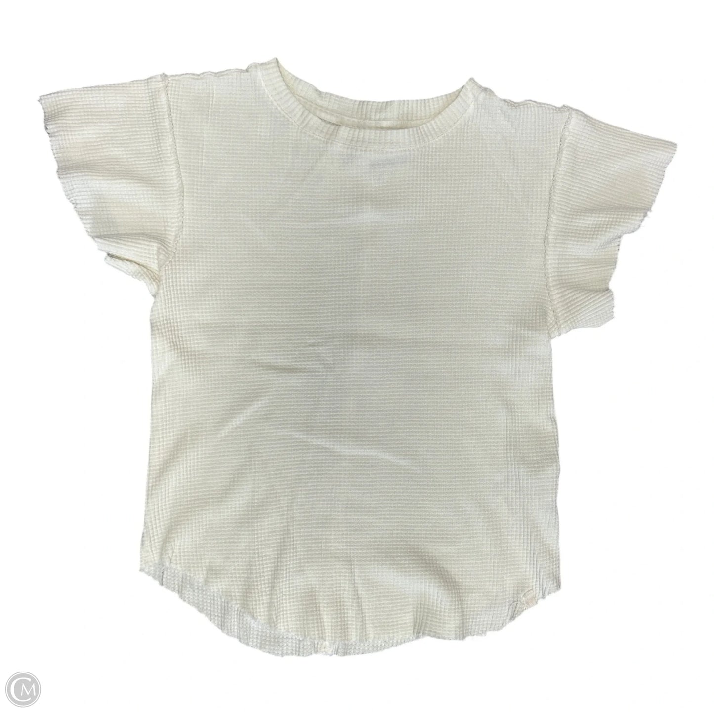 Top Short Sleeve By Free People In Cream, Size: Xs