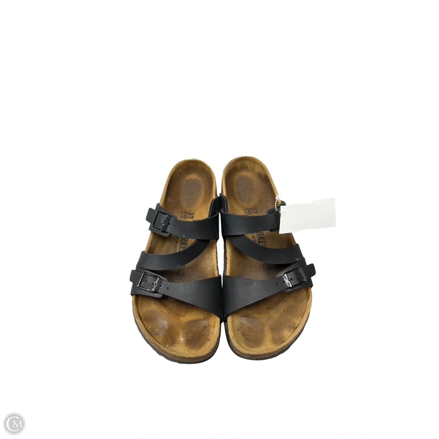 Sandals Flats By Birkenstock In Black, Size: 6